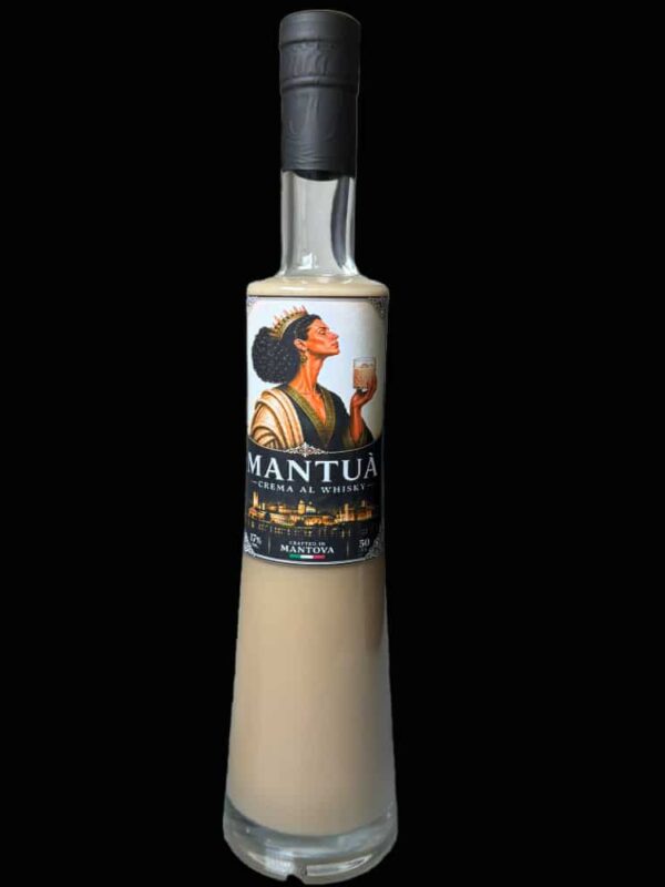Bottiglia MANTUÀ Cream Liqueur crema al whisky artigianale 50 cl Regina Spirits